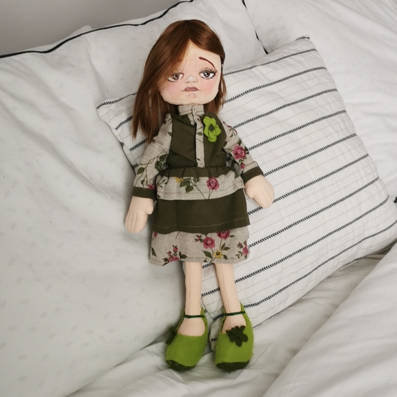 Handmade soft doll, hand painted face, new, beautiful - Picture 2 of 5